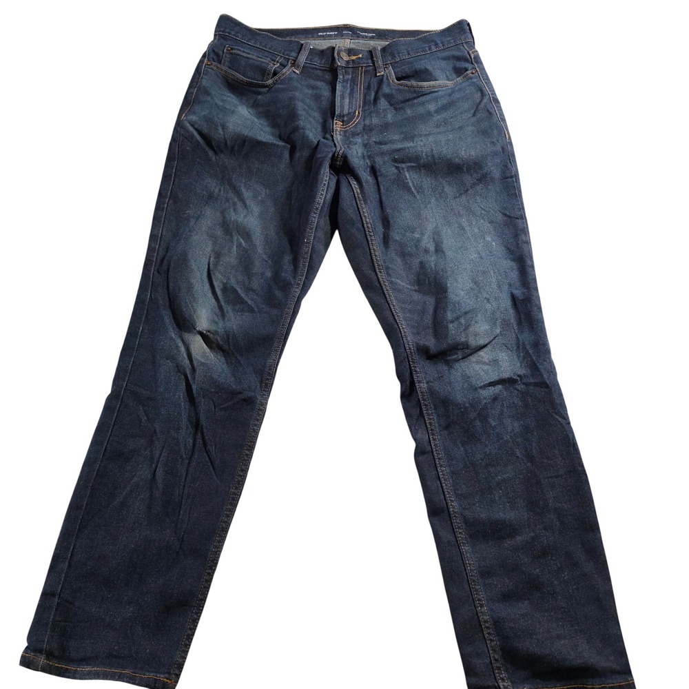 Old Navy Athletic Taper Built-In Flex Jeans Dark Wash 32x30 Mens Blue Denim